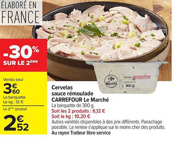 Cervelas sauce rémoulade CARREFOUR Le Marché