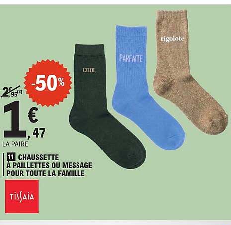 CHAUSSETTE A PAILLETTES OU MESSAGE POUR TOUTE LA FAMILLE