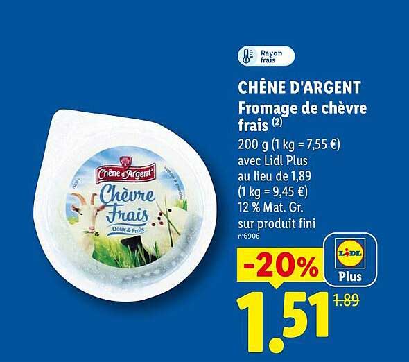CHÊNE D'ARGENT Fromage de chèvre frais (2)