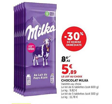 CHOCOLAT MILKA