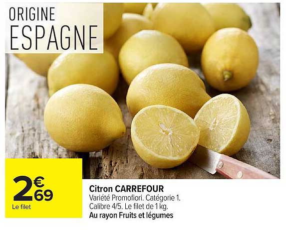 Citron CARREFOUR
