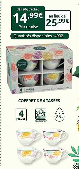 COFFRET DE 4 TASSES