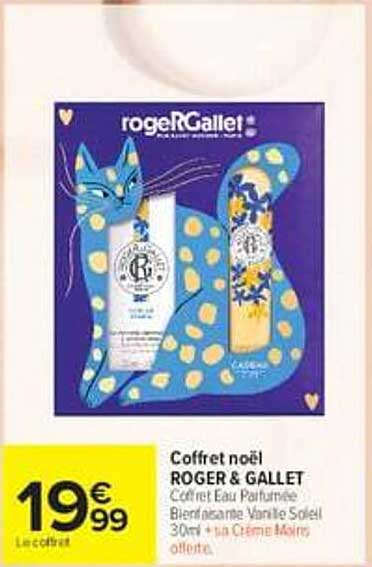 Coffret noël ROGER & GALLET Coffret Eau Parfumée Bienfaisante Vanille Soleil 30 ml + sa Crème Mains offerte