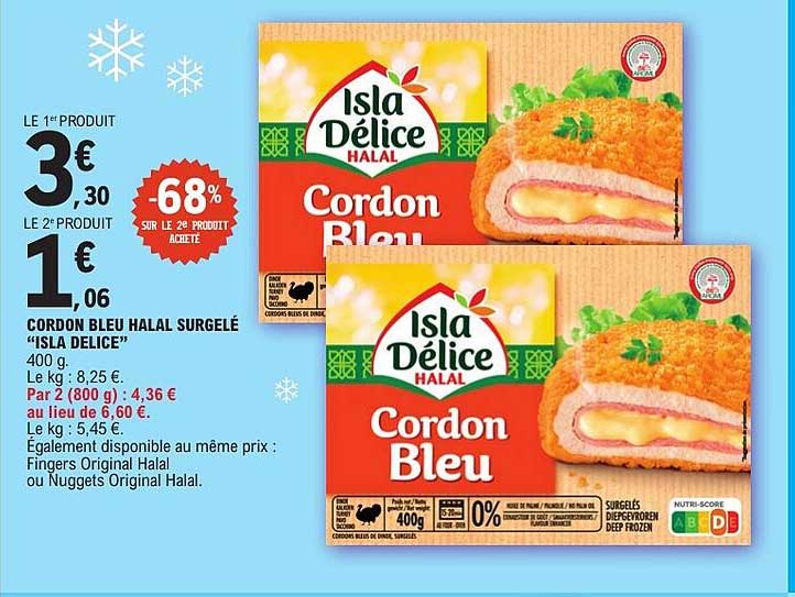 Cordon Bleu halal surgelé “Isla Délice”