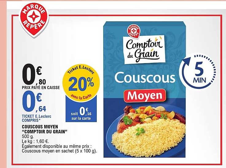 COUSCOUS MOYEN “COMPTOIR DU GRAIN”