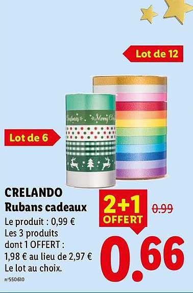 CRELANDO Rubans cadeaux