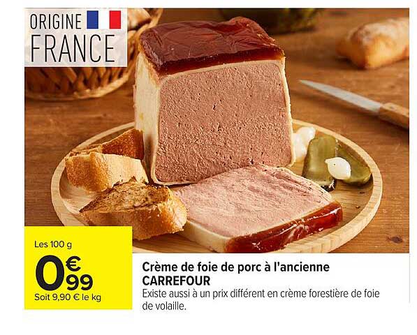 Promo Crème De Foie De Porc À L'ancienne Carrefour chez Carrefour ...