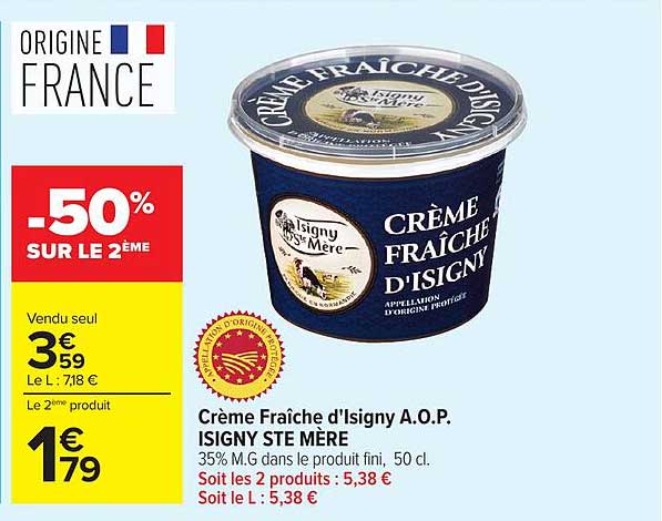 Crème Fraîche d'Isigny A.O.P. ISIGNY STE MÈRE