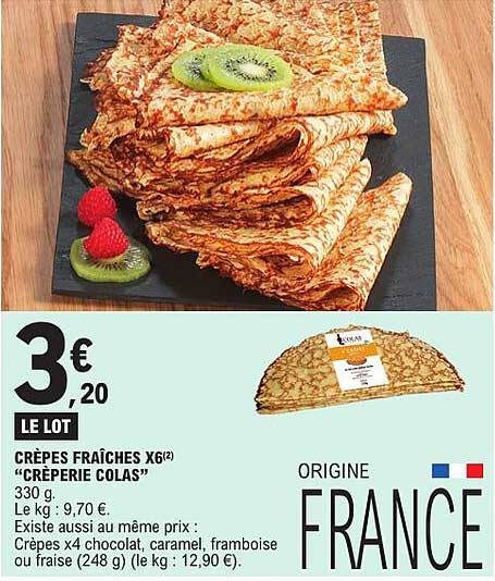CRÊPES FRAÎCHES X6 « CRÊPERIE COLAS »