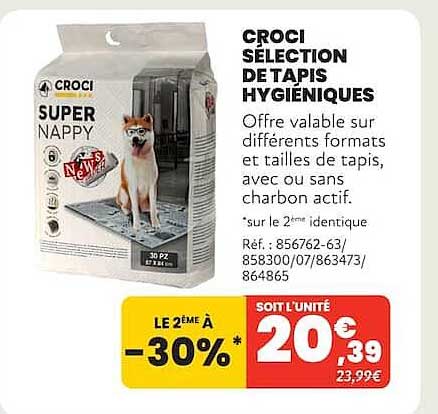 CROCI SELECTION DE TAPIS HYGIÉNIQUES