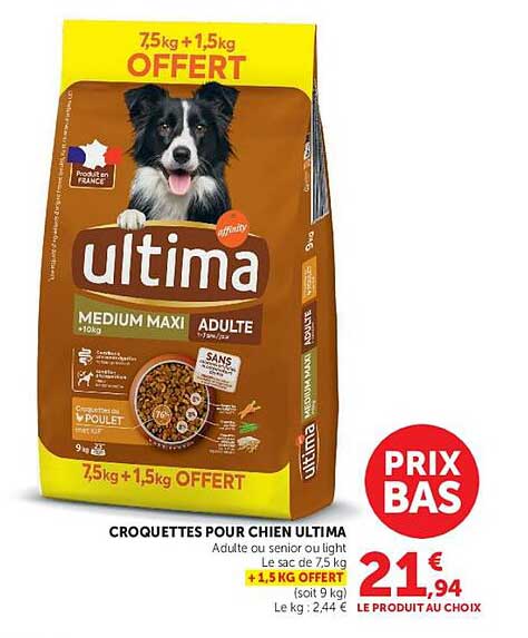 CROQUETTES POUR CHIEN ULTIMA