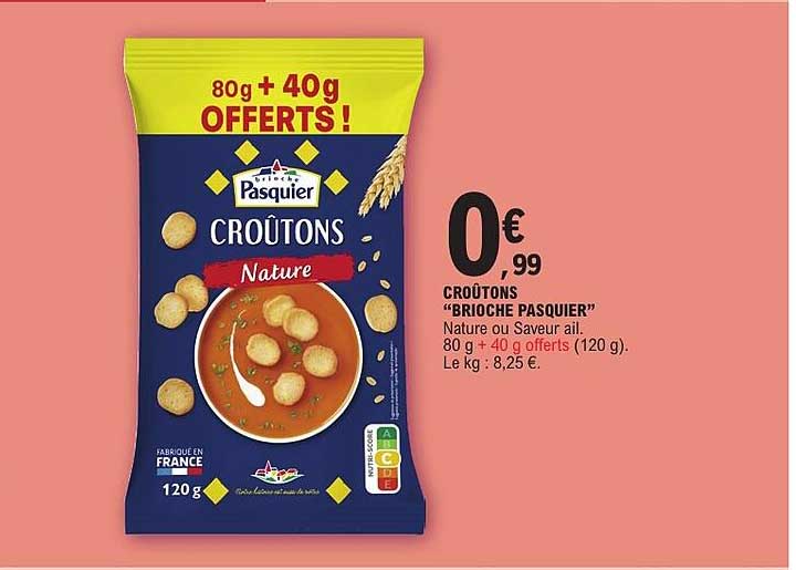 CROÛTONS “BRIOCHE PASQUIER”