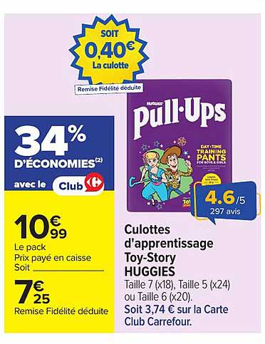 Culottes d'apprentissage Toy-Story HUGGIES