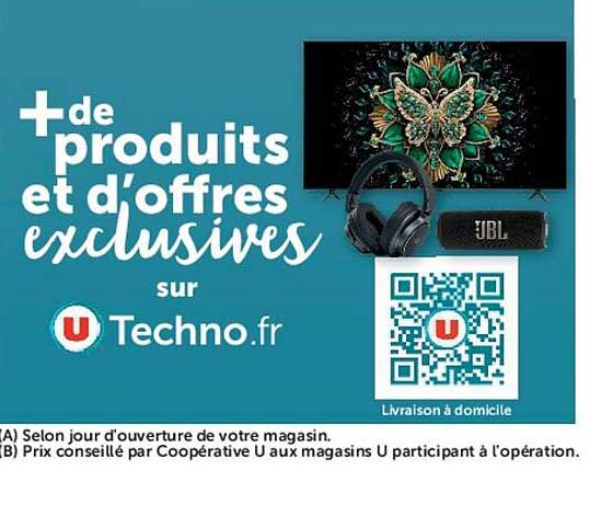 + de produits et d'offres exclusives sur U Techno.fr