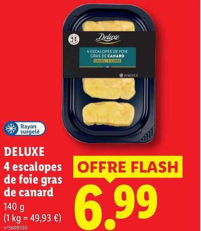 DELUXE 4 escalopes de foie gras de canard