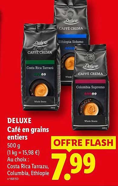 DELUXE Café en grains entiers 500 g