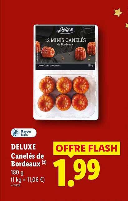 DELUXE Canelés de Bordeaux (2) 180 g (1 kg = 11,06 €)