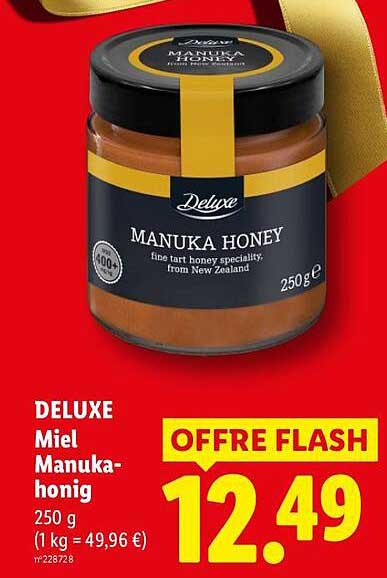 DELUXE Miel Manuka-honig 250 g (1 kg = 49,96 €)