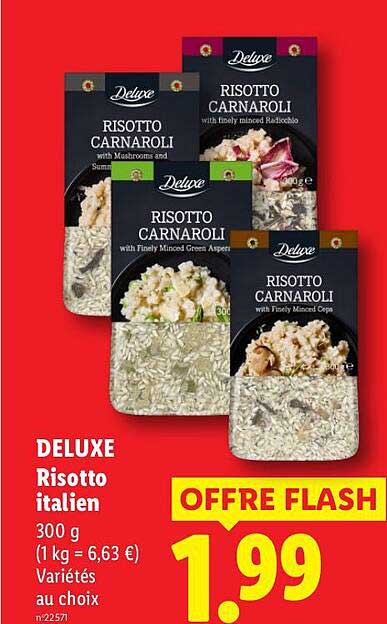 DELUXE Risotto italien 300 g (1 kg = 6,63 €) Variétés au choix