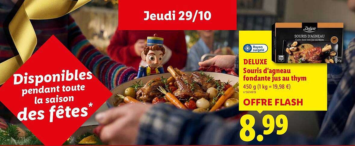 DELUXE Souris d'agneau fondante jus au thym