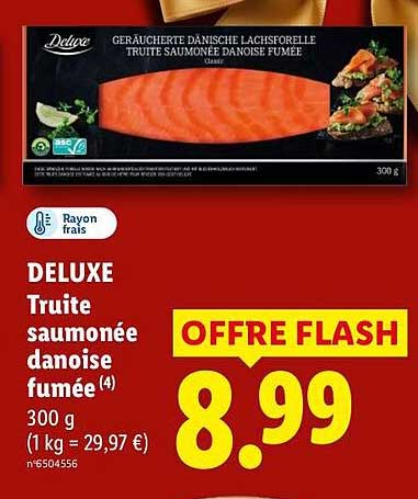 DELUXE Truite saumonée danoise fumée
