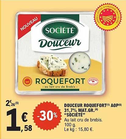 DOUCEUR ROQUEFORT AOP "SOCIÉTÉ"