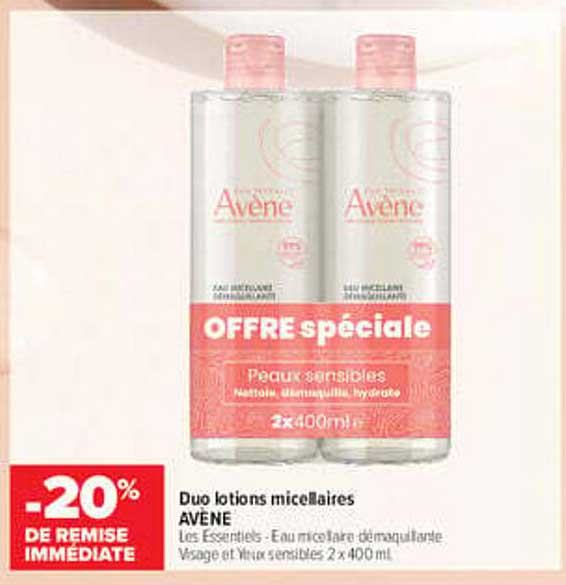 Duo lotions micellaires AVÈNE