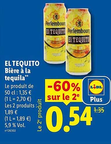 EL TEQUITO Bière à la tequila**