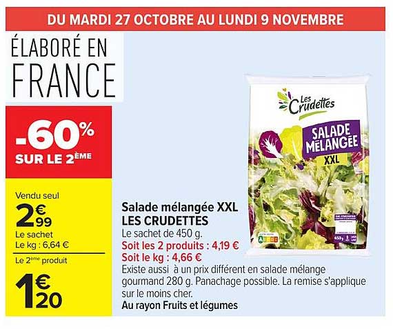 ÉLABORÉ EN FRANCE -60% SUR LE 2ÈME