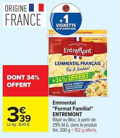 Emmental "Format Familial" ENTREMON