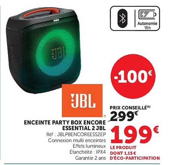 ENCEINTE PARTY BOX ENCORE ESSENTIAL 2 JBL