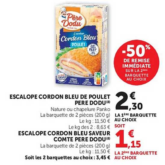 ESCALOPE CORDON BLEU DE POULET PERE DODU (8)