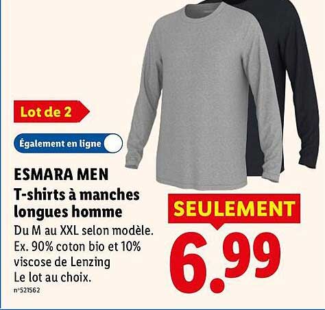 ESMARA MEN T-shirts à manches longues homme