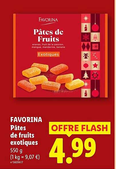FAVORINA Pâtes de fruits exotiques