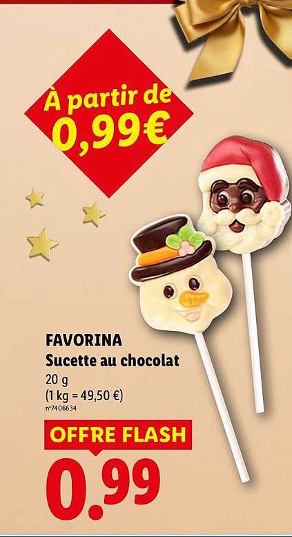FAVORINA Sucette au chocolat