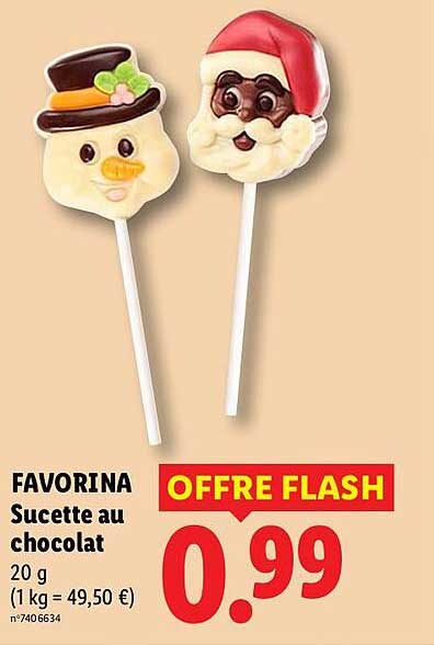 FAVORINA Sucette au chocolat