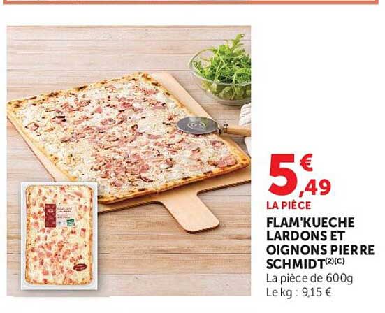 FLAM'KUECHE LARDONS ET OIGNONS PIERRE SCHMIDT