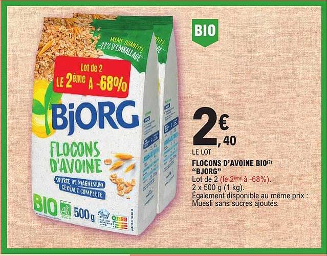 FLOCONS D’AVOINE BIO “BIORG”