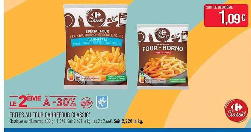 FRITES AU FOUR CARREFOUR CLASSIC'
