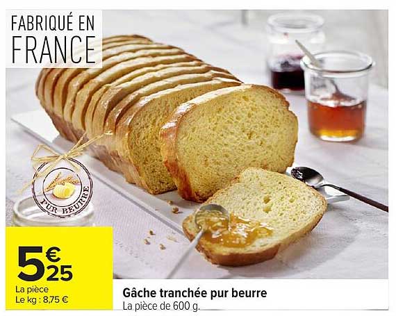 Gâche tranchée pur beurre