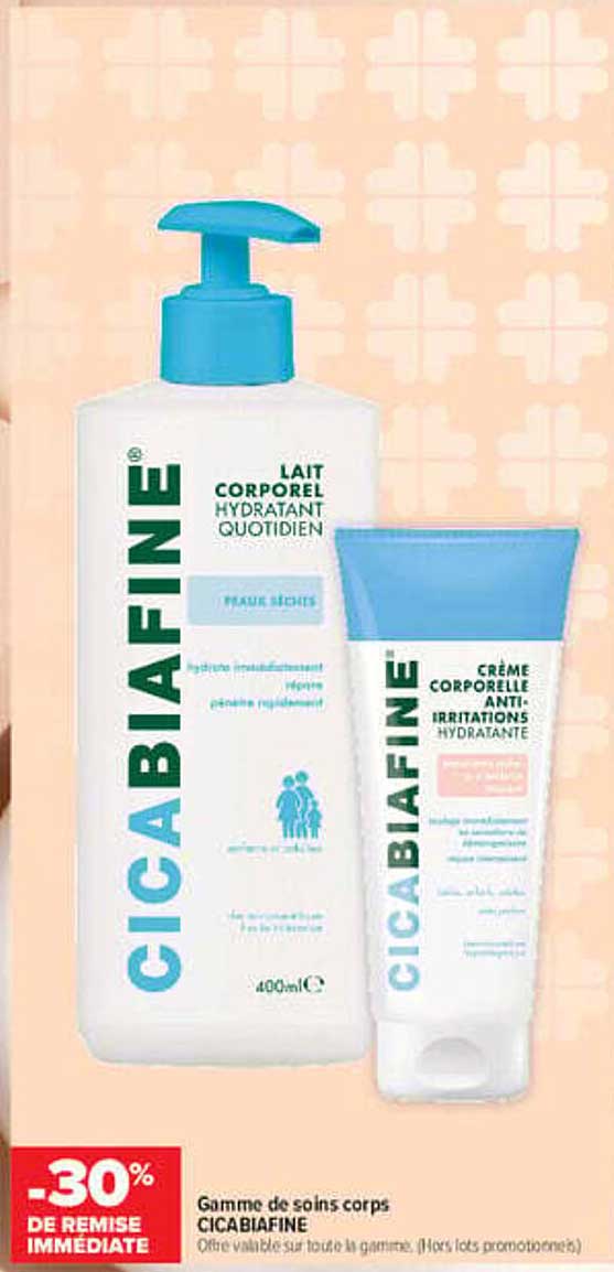 Gamme de soins corps CICABIAFINE