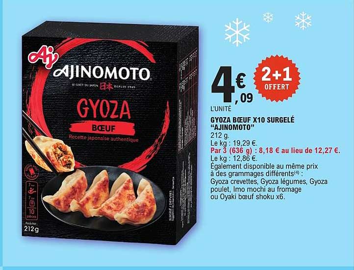 GYOZA BOEUF X10 SURGELÉ "AJINOMOTO"