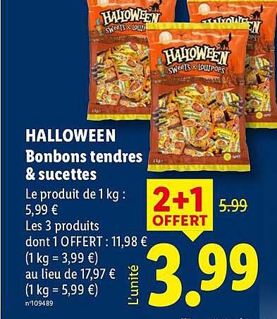HALLOWEEN Bonbons tendres & sucettes