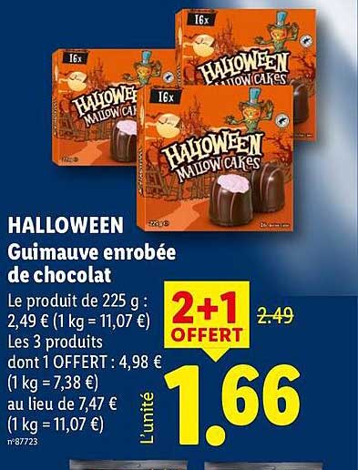HALLOWEEN Guimauve enrobée de chocolat