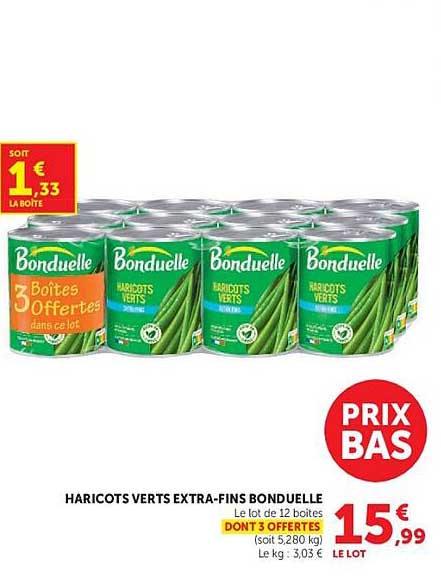 HARICOTS VERTS EXTRA-FINS BONDUELLE