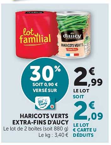 HARICOTS VERTS EXTRA-FINS D'AUCY