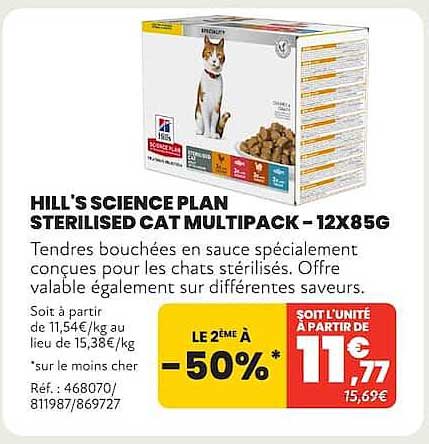 HILL'S SCIENCE PLAN STERILISED CAT MULTIPACK -12X85G