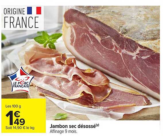 Jambon sec désossé(y)