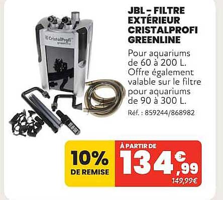 JBL - FILTRE EXTERIEUR CRISTALPROFI GREENLINE