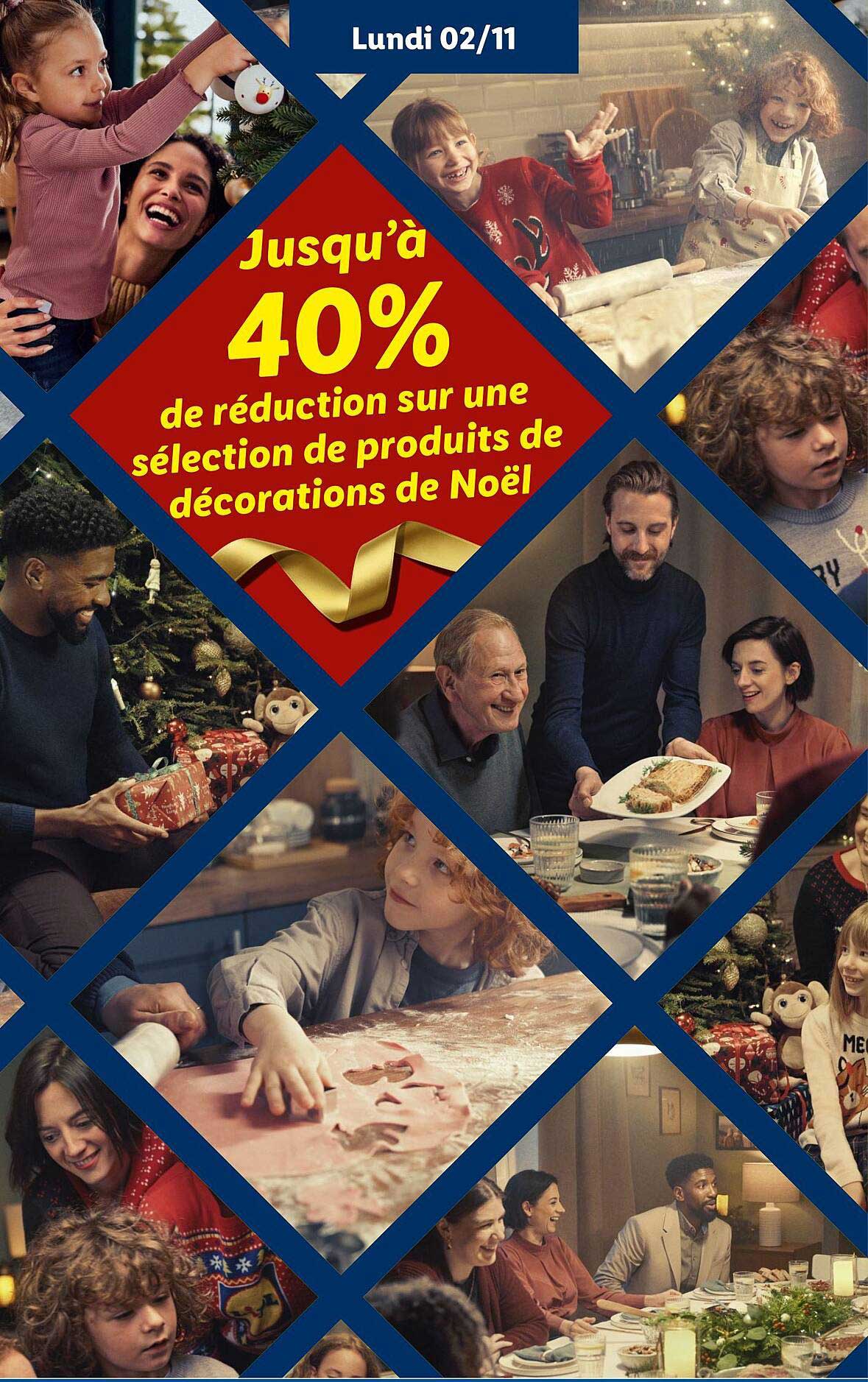 Jusqu'à 40% de réduction sur une sélection de produits de décorations de Noël